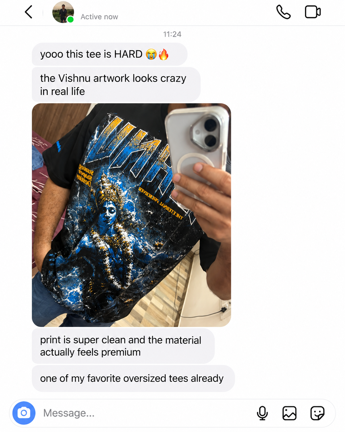 Customer DM reaction