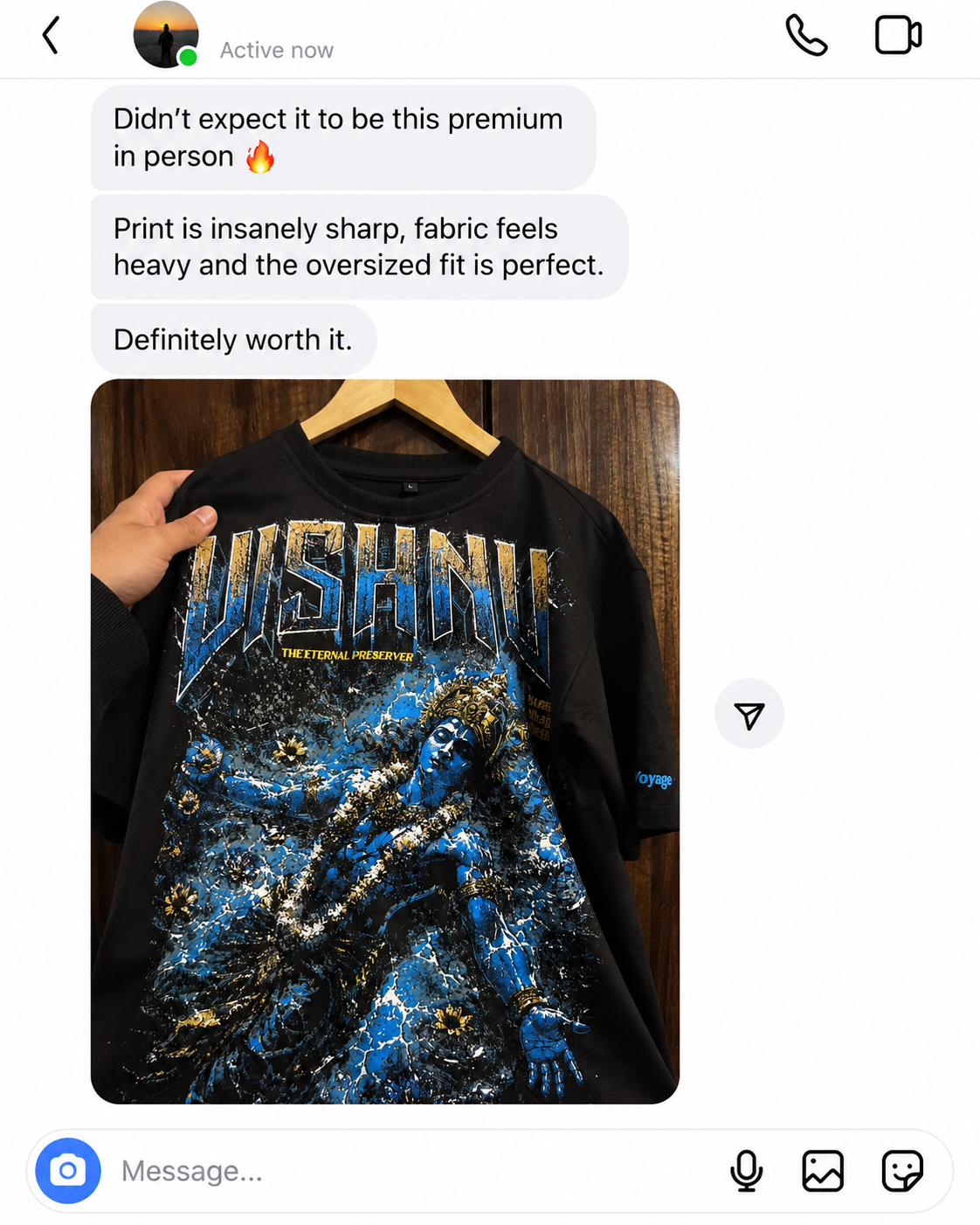 Customer DM reaction